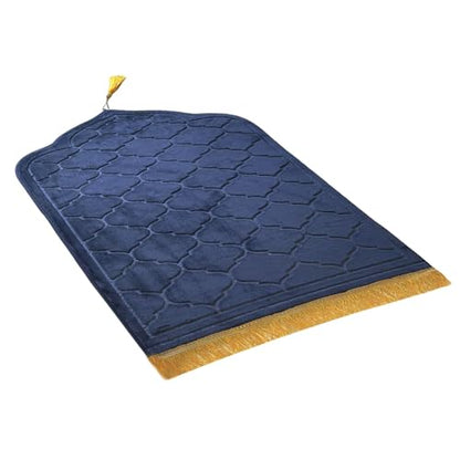 JE JOUE Prayer Rug Muslim Mat Islamic - Thickening Sponge Muslim Rug for Men Women Eid Travel Ramadan, Soft Luxury Great for Knees and Forehead (Grayish Blue - color: Grayish Blue