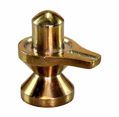 eSplanade Brass Shiva Lingam Idol Murti (2.5 inches) - style: Antique