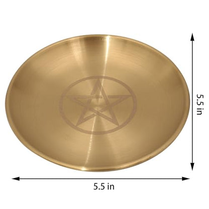 Stainless Steel Pentagram Offering Bowl, 100 ml, Ritual Use, Dishwasher Safe - style: Pentagram
