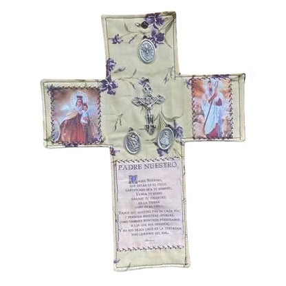 Handcrafted Pocket Shrine Catholic – Portable Travel Prayer Kit & Folding Personal Altar Gifts, Pocket Shrine with Silver Cross, Faith Edition Pocket Devotional, Pocket Prayer & Altar for Spiritual Faith Practices (E) - color: E