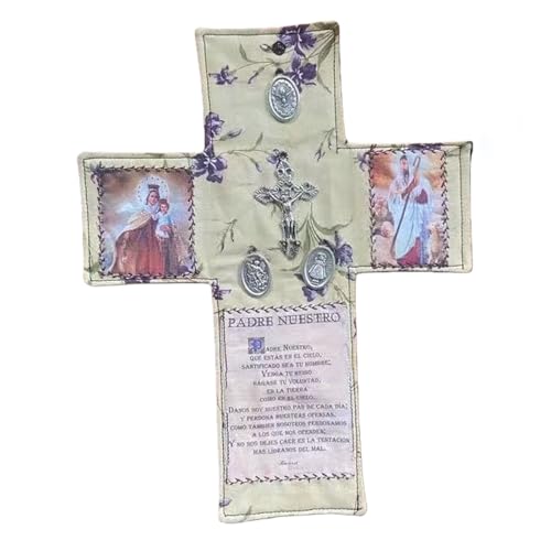 Handcrafted Pocket Shrine Catholic – Portable Travel Prayer Kit & Folding Personal Altar Gifts, Pocket Shrine with Silver Cross, Faith Edition Pocket Devotional, Pocket Prayer & Altar for Spiritual Faith Practices (E) - color: E