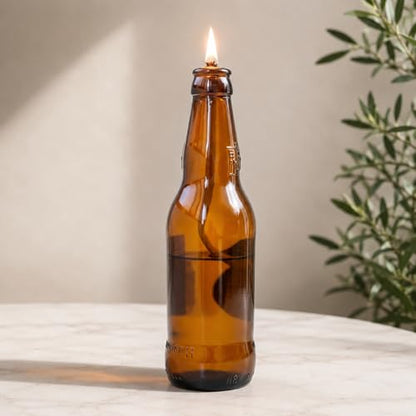 5 Pieces 3/4 Inch Top Diameter Brass Tube Holder Wick Replacement Cotton Torch Wicks with Tweezer and Oiling Funnel for Candle Lamp and Small Oil Lamp Alcohol or DIY Oil Lamps Burner - color: 5-pack/Large