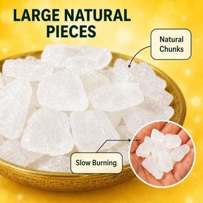 Bhimseni Camphor, Pure Kapoor Crystals in Jar, 100g (3.5 oz) - size: 100GM