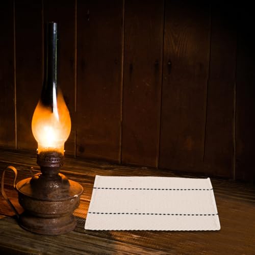WOONEKY 3pcs Cotton Oil Lamp Wick Replacement - 0.5ft, 4" Wide, Flat Woven Wick for Kerosene Lamps Hurricane Lanterns Oil Burners Home Decor Emergency Lighting - size: 15.00X9.70X0.50CM