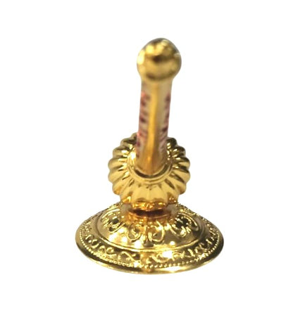 Lord Shree Hanuman Ji Gada with Jai Shree Ram Engraving Hanuman Ji Sota Idol for Mandir Pooja Room Home & Office Decor, Bajrangbali Sankat Mochan God Idol for Car Dashboard (Golden - Metal)