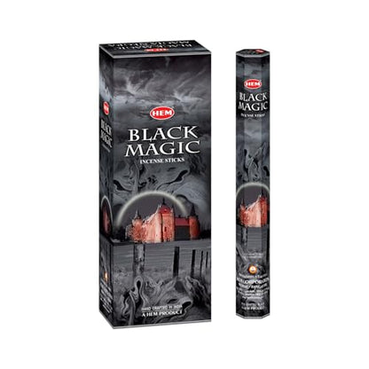 Hem Black Magic Incense Sticks (120 Sticks, 6 Boxes Inside) - 9 Inches Long, 20g per Box - Perfect for Meditation, Rituals & Cleansing - size: 6x20