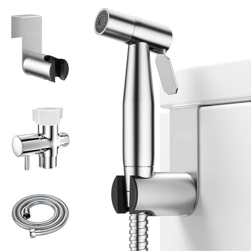 Arofa Handheld Bidet Sprayer, Bidet Attachment for Toilet, Brushed Nickel - color: Brushed Nickel, size: 1 Pack
