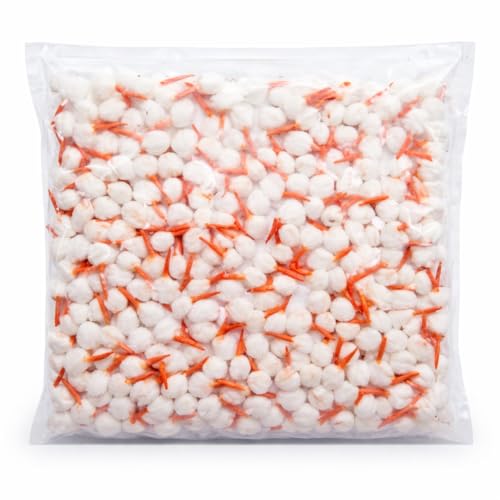 Raw Cotton Diya Batti (Kesar Tip Wicks), Hand-Made Round Shape Pooja Wicks for Diya & Oil Lamp, 10g, White