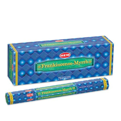 Hem Frankincense Myrrh Incense Sticks - 120 Count | Natural Air Purifying Aromatherapy | Calming and Cleansing Fragrance | Perfect for Meditation and Relaxation | Long-Lasting Burn. - size: 20 Count (Pack of 6)