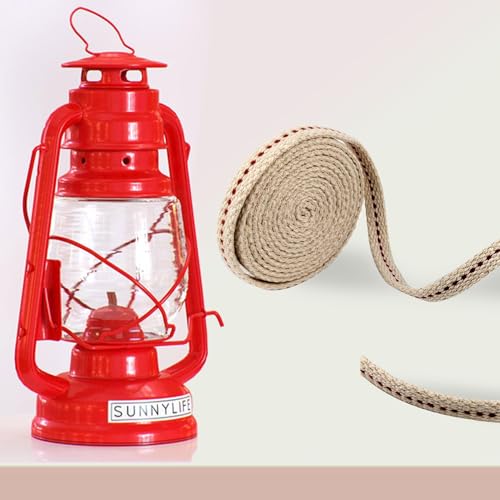 1 Roll/6.5 Feet Flat Oil Lamp Wick, 1/2 Inches Cotton Wick Replacement for Kerosene Burner, Lantern, Lamps (1, 1/2 inch) - size: 1/2 inch