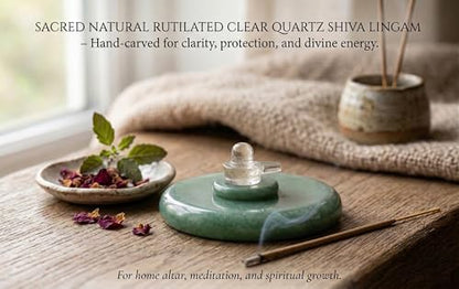 Crystal Shivling Statue Sculpture Natural Clear Quartz Gemstone Size 2 x 3 x 2 cm Approx - color: Crystal Shivling