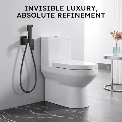 Arofa Built-in Hot and Cold Bidet Sprayer, Hands-Free Control, Matte Black - color: Black, size: Built-in Hot & Cold Water Modes-Square