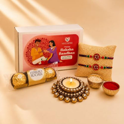 LOVENSPIRE Raksha Bandhan Gift Hamper for Brother – Indian Rakhi Festival Gift Set for Bhai - color: Hamper 2