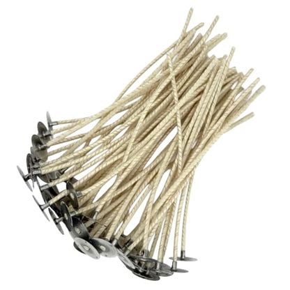 HTP 1312 6 Inch Candle Wicks, 50 Count Pre-Waxed Pre-Tabbed - size: 50 HTP - 1312