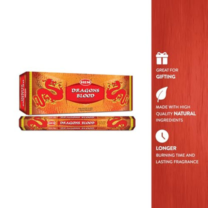 Hem Dragons Blood, Incense, 120 Sticks Box - size: 120 Count (Pack of 1)