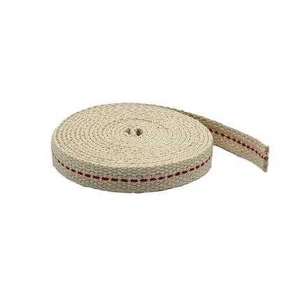 Light of Mine - 3/8" Inch 6' Foot, 100% Cotton Flat Wick for Paraffin Oil, Kerosene Based Lanterns, and Oil Lamps with Genuine Red Stitch (3/8" - 6' Roll) - size: 3/8" 6 foot - 1 Pack