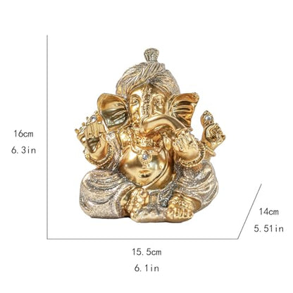 Turbaned Ganesha Resin Statue – Ideal for Entranceways, Weddings, and Other Occasions. Symbolizes Auspiciousness, Repels Negative Energy, and Balances Feng Shui.