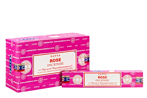 Satya Nag Champa Rose Incense Sticks, 12 Count