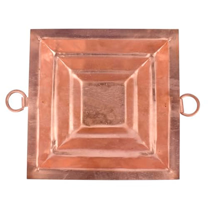 SATVIK Copper Hawan Kund for Pooja l Sacred Copper Havan Kund for Indian Ritualsl Yajnas & Fire Sacrifice l Traditional Puja Essential for Prosperity