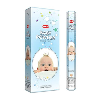 Baby Powder - 120 Sticks - Hem Incense - size: 9 inches