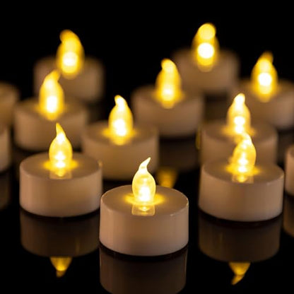 LED Tea Lights Battery Operated Flameless Candles 100 Pack Warm Yellow - color: warm yellow, size: 100pcs
