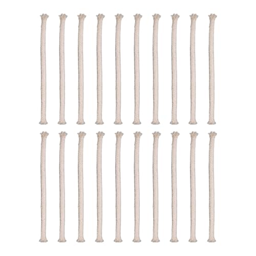 1/4" Round Cotton Oil Lamp Wicks 20 PCS for Oil Lamps Wicks, Alcohol Candle Burner, Kerosene Lamp, Oil Lantern