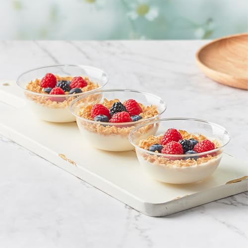 10 oz Small Clear Plastic Bowls, 60 Pack - size: 10 oz (Pack of 60)