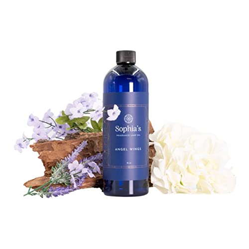 Sophia's Angel Wings Fragrance Lamp Oil Refills, Effusion Lamp Fragrance Oil for Redolere Lamps, Scented Lamp Oil for Fragrance Lamps, 16 Fluid Ounces of Catalytic Scented Oil Made in USA - color: Angel Wings