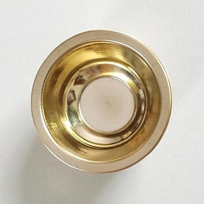 Set of 6 Brass Katori Prasad Bowls 2.75 Inch | Small Pooja Bowls for Temple, Prasadam, Bhog, Kitchen & Dining | Traditional Brass Serving Bowls for Festivals, Rituals, Gifting & Home Décor