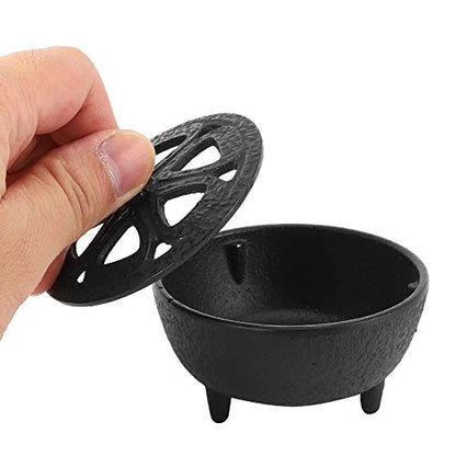 Cast Iron Incense Burner Holder, Lotus Shaped Aromatherapy Burner Incense Burners Towers Incense Burner Bowl Holder for Home Decoration Bathroom Bedroom Cone Incense or Wax Melts