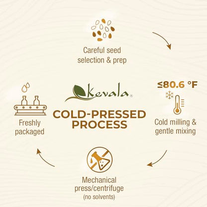 Kevala Organic Toasted Sesame Oil - 8 oz, Glass Bottle, Cold Pressed Oil - size: 8 Fl Oz (Pack of 1)