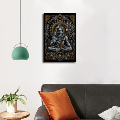 APIJECT Shiva Poster Romanticy Art, Spiritual India Yoga Studio Print - size: 08×12 inch