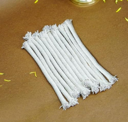 Akhand Diya Wicks for Pooja | Long Batti for Akhand Jyot | Diya Batti for Oil Lamp - size: 12 Count (Pack of 1)