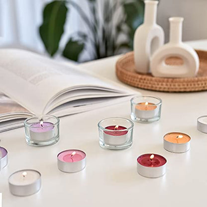 COCODOR Scented Tealight Candles/Black Cherry / 25 Pack / 4-5 Hour Extended Burn Time/Made in Italy, Cotton Wick, Scented Home Deco, Fragrance, Mother's Day - color: Black Cherry, size: Tealight 25P