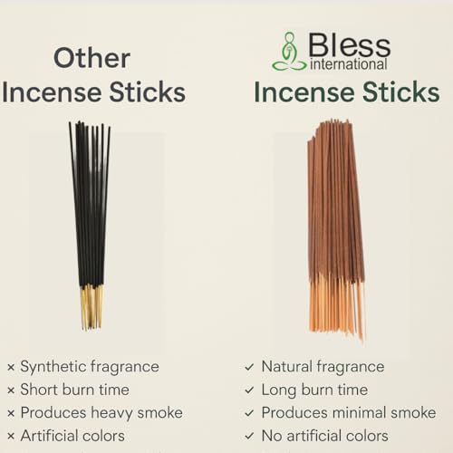 Bless-Organic-Cinnamon 100%-Natural-Handmade-Incense-Sticks - color: Cinnamon, size: 100 Sticks (5.25 OZ/150 GM)