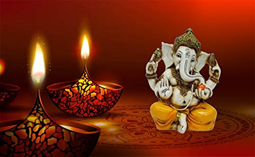 Lightahead Figurine Lord RAJA Ganesh GANPATI Statue of Elephant Hindu GOD