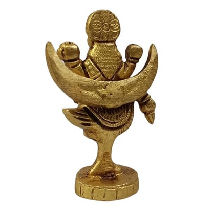 Brass Brahmani Maa Idol, 3 Inch, 100g, Handcrafted Brahmani Devi Murti for Home Temple, Pooja Room & Altar Decor