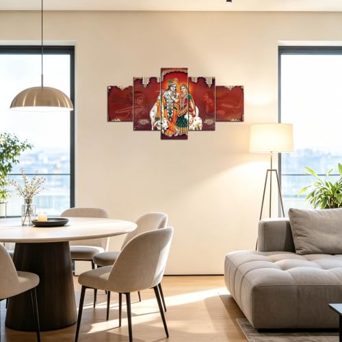 ARNLRDYA Lord Radha Krishna Wall Art, 60''Wx32''H - color: Artwork-04