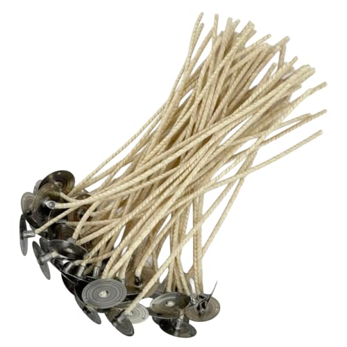 HTP 104 6 Inch Candle Wicks, 50 Count Pre-Waxed Pre-Tabbed - size: 50 HTP - 104