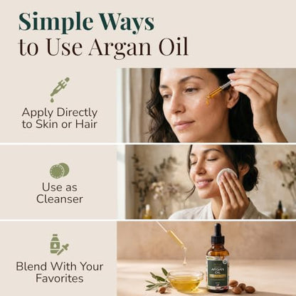 Ella & Eden Organic Argan Oil Of Morocco - 100% Pure Cold-Pressed, 8 Oz - size: 8 Fl Oz