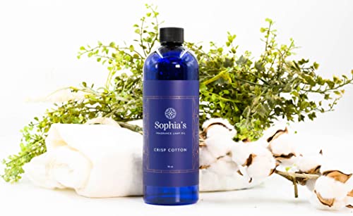 Sophia's Crisp Cotton Fragrance Oil Refills for Redolere Lamps, Effusion Lamp Oil, Catalytic Scented Oil, 16 Fluid Ounces, Made in USA - color: Crisp Cotton