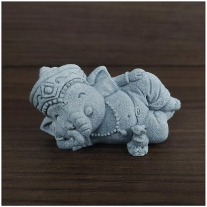 Small Elephant Statue Lord Ganesha Figurine Hindu Meditation Buddha, G - color: G