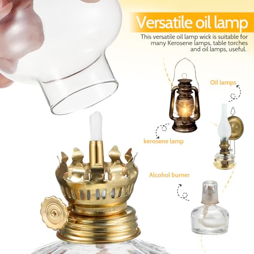Oil Lamp Wicks 10 Pcs Alloy Fiber Tubes for Kerosene Lamps