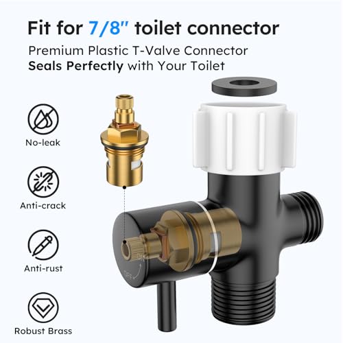 Arofa Black Handheld Bidet Sprayer, Bidet Attachment for Toilet, 2 Pack - color: Black, size: 2 Pack