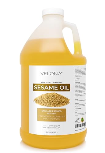 velona Sesame Seed Oil - 64 fl oz, Expeller Pressed, Refined - size: 64 Fl Oz (Pack of 1)