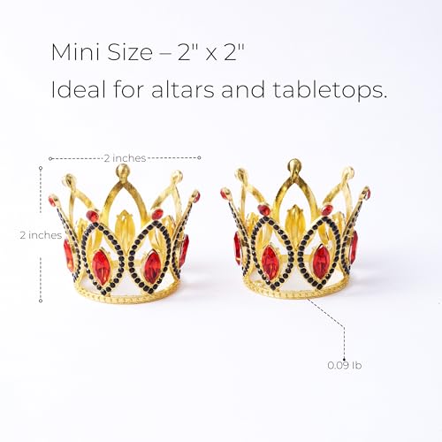 Eleggua Crown Set, Red and Black, 2 in, 2 Pack