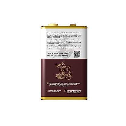 Rigel Spices | Naturally Milled Cold Pressed Sesame Oil in a Eco-Friendly Tin 33.8 fl oz(1L Tin) | No Preservatives - size: 33.8 Fl Oz (Pack of 1)