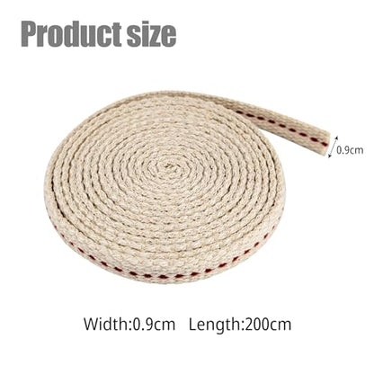1 Roll/6.5 Feet Flat Oil Lamp Wick, 3/8 Inches Cotton Wick Replacement for Kerosene Burner, Lantern, Lamps (1, 3/8 inch) - size: 3/8 inch