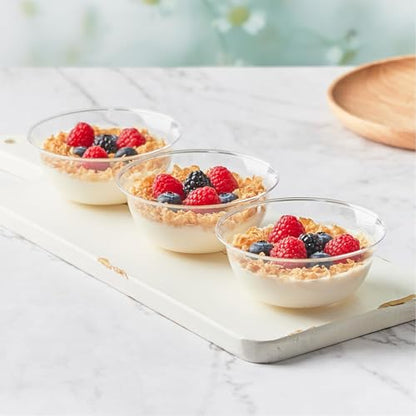 10 oz Small Clear Plastic Bowls, 100 Pack - size: 10 oz (Pack of 100)
