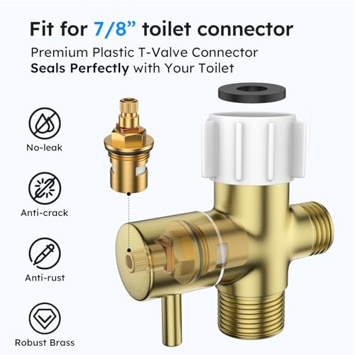 Arofa Handheld Bidet Sprayer, Bidet Attachment for Toilet, Brushed Gold - color: Gold, size: 1 Pack